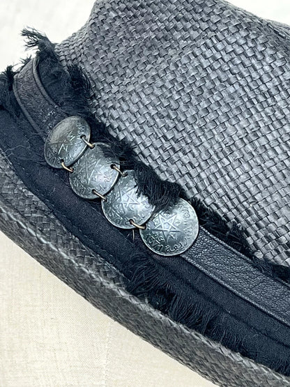 Stylish Gray Fedora Hat with Feather Accent