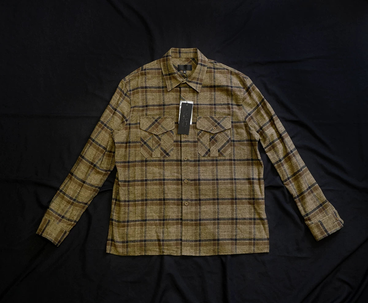 checked cotton-flannel shirt by nili lotan