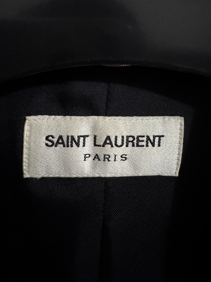 Saint Laurent Black Satin Tuxedo Jacket