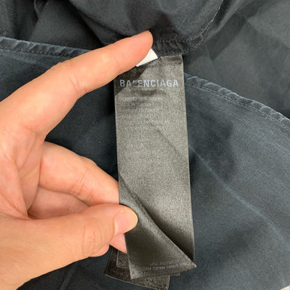 Balenciaga Black Distressed Long Sleeve Shirt