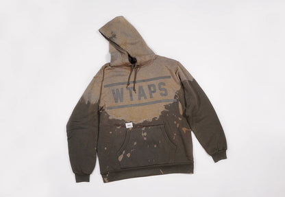wtaps hooded sweatshirt with tie-dye design