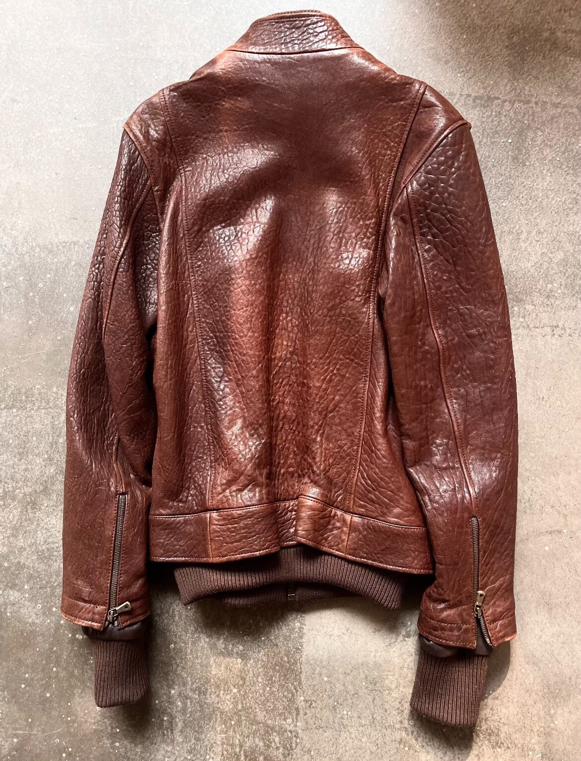 dolce gabbana double-layer leather motorcycle jacket