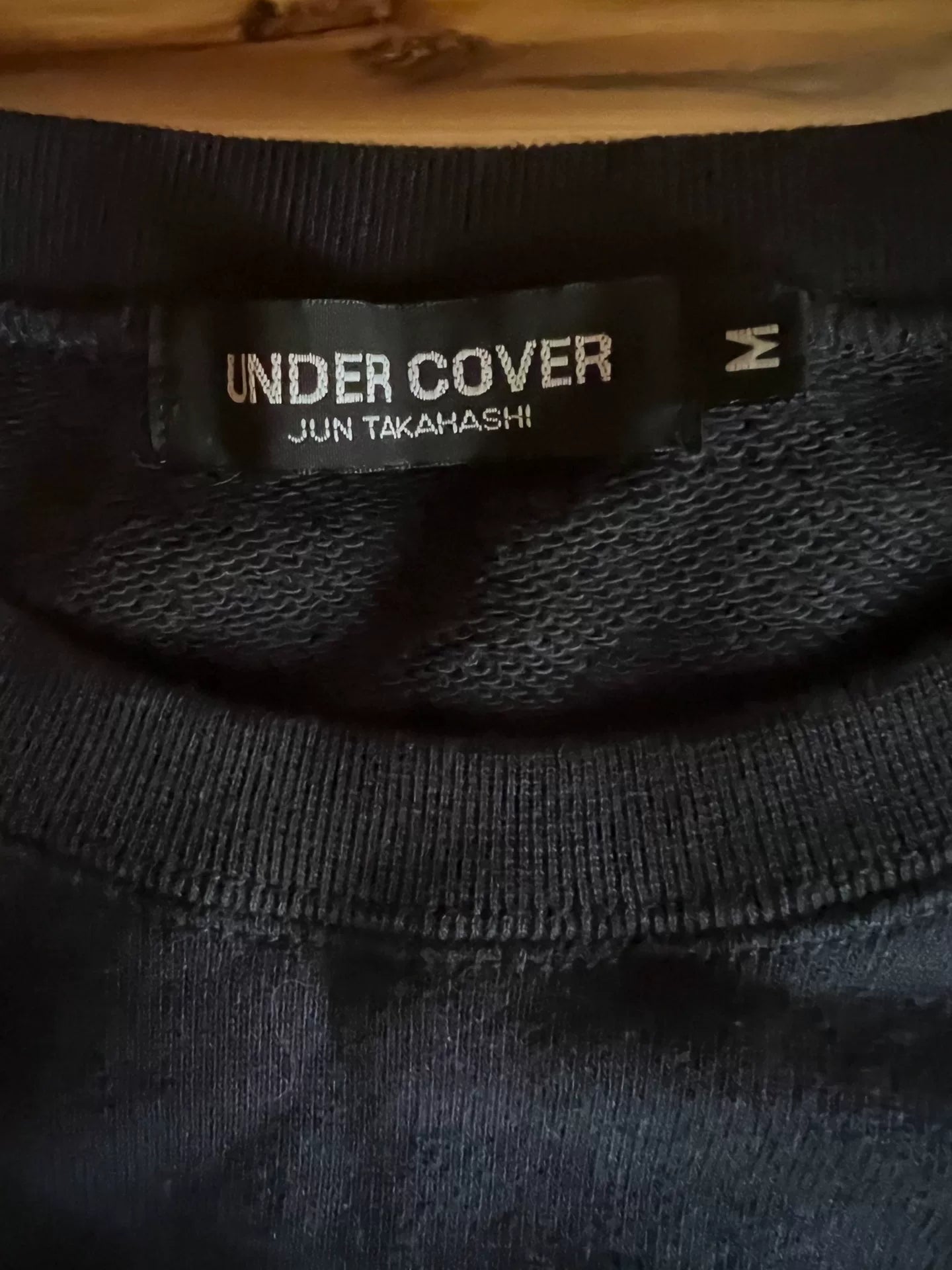 blue floral print cotton sweatshirt