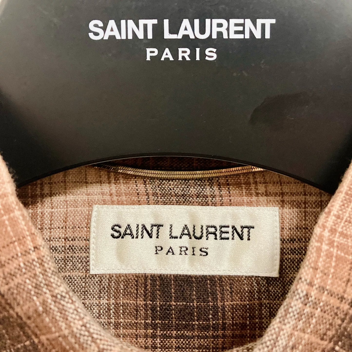 Saint Laurent Hedi Slimane 2015 Wool Plaid Shirt