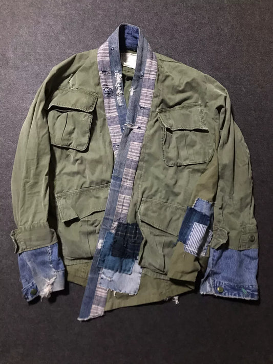 Greg Lauren Military-Inspired Patchwork Jacket