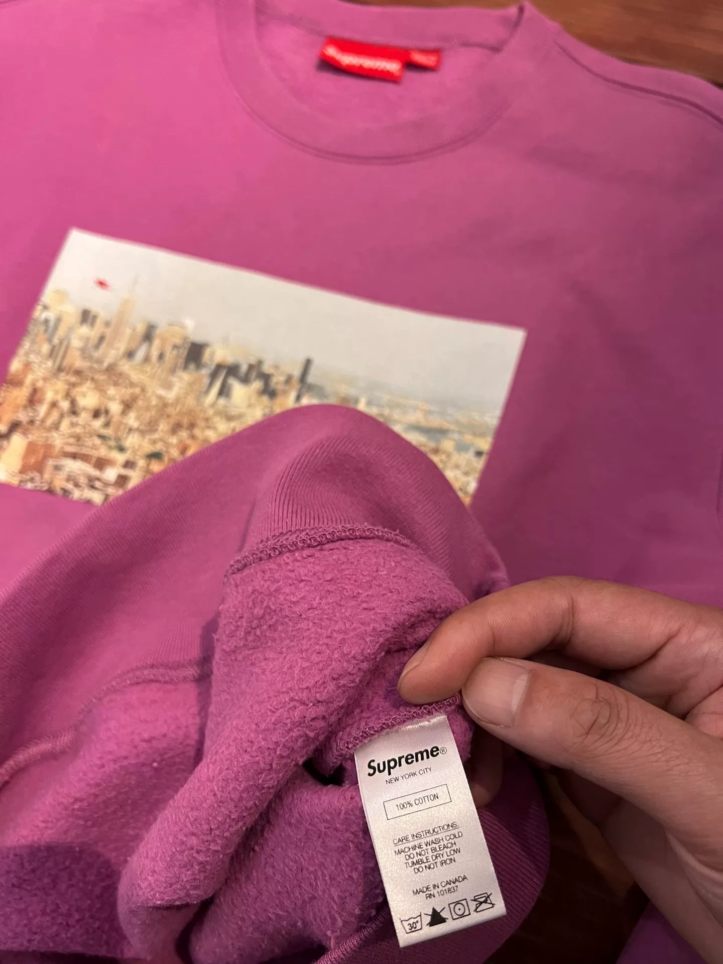 supreme 20fw aerial crewneck sweatshirt purple