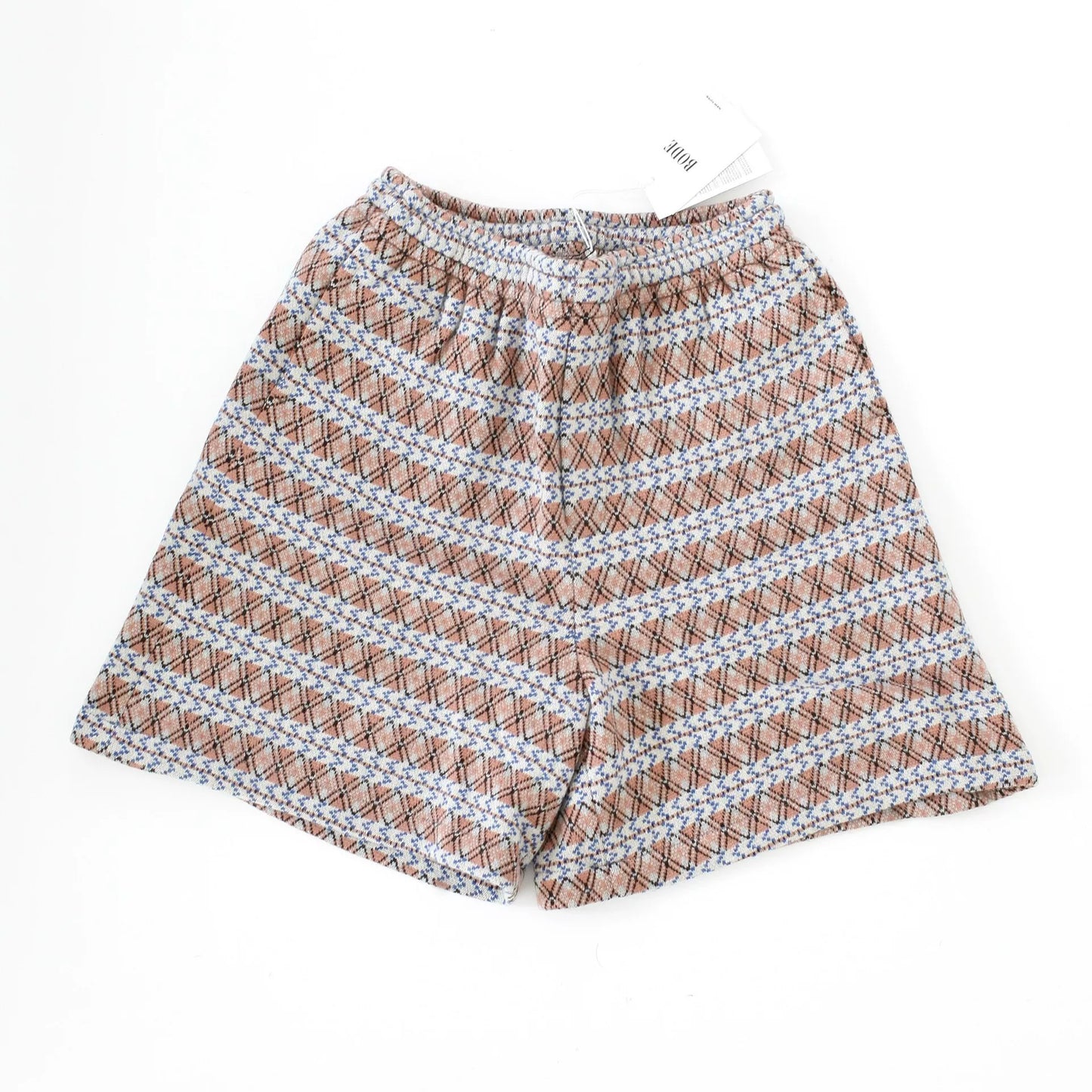 bode diamond stripe rugby shorts for men