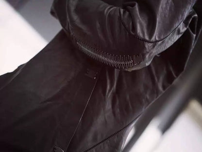 isaac sellam experience leather jacket in black
