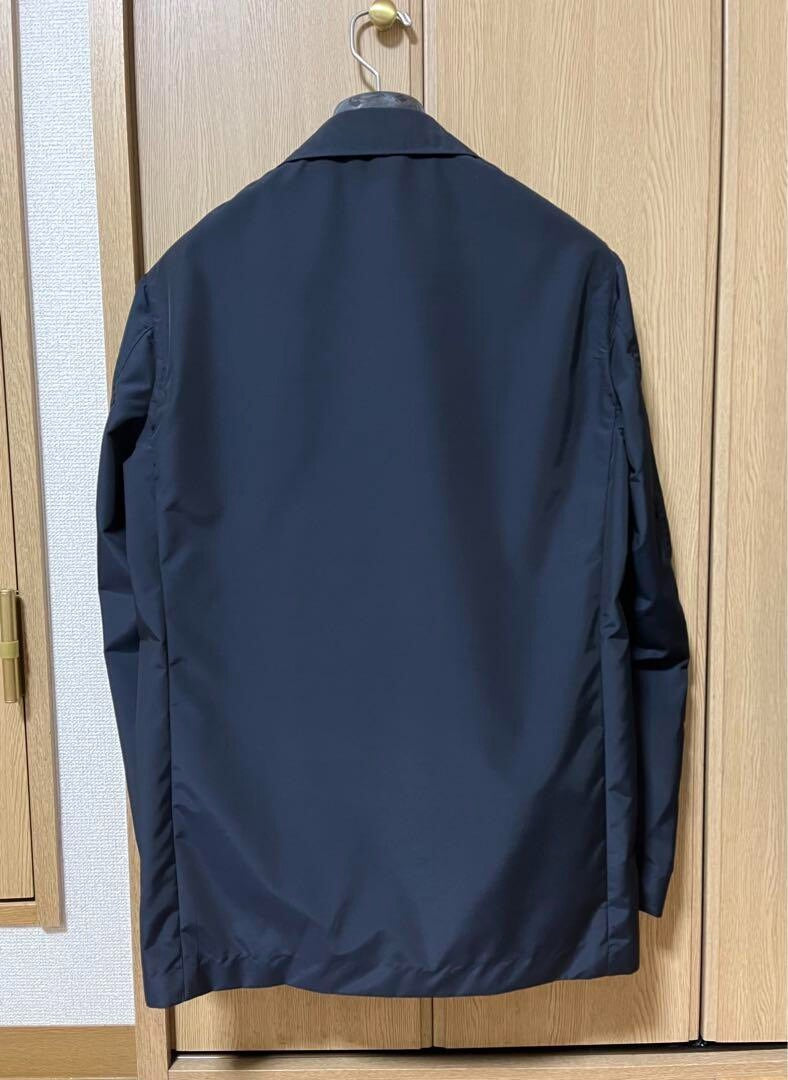 navy blue wool nylon jacket set