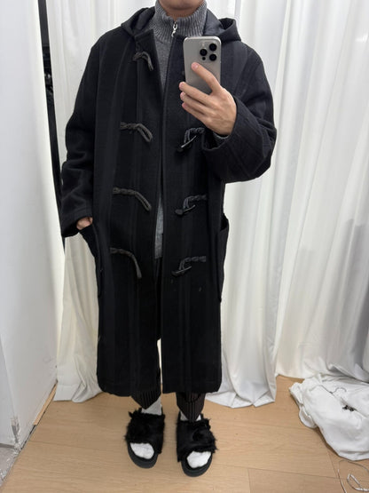 Yohji Yamamoto Striped Oversized Coat