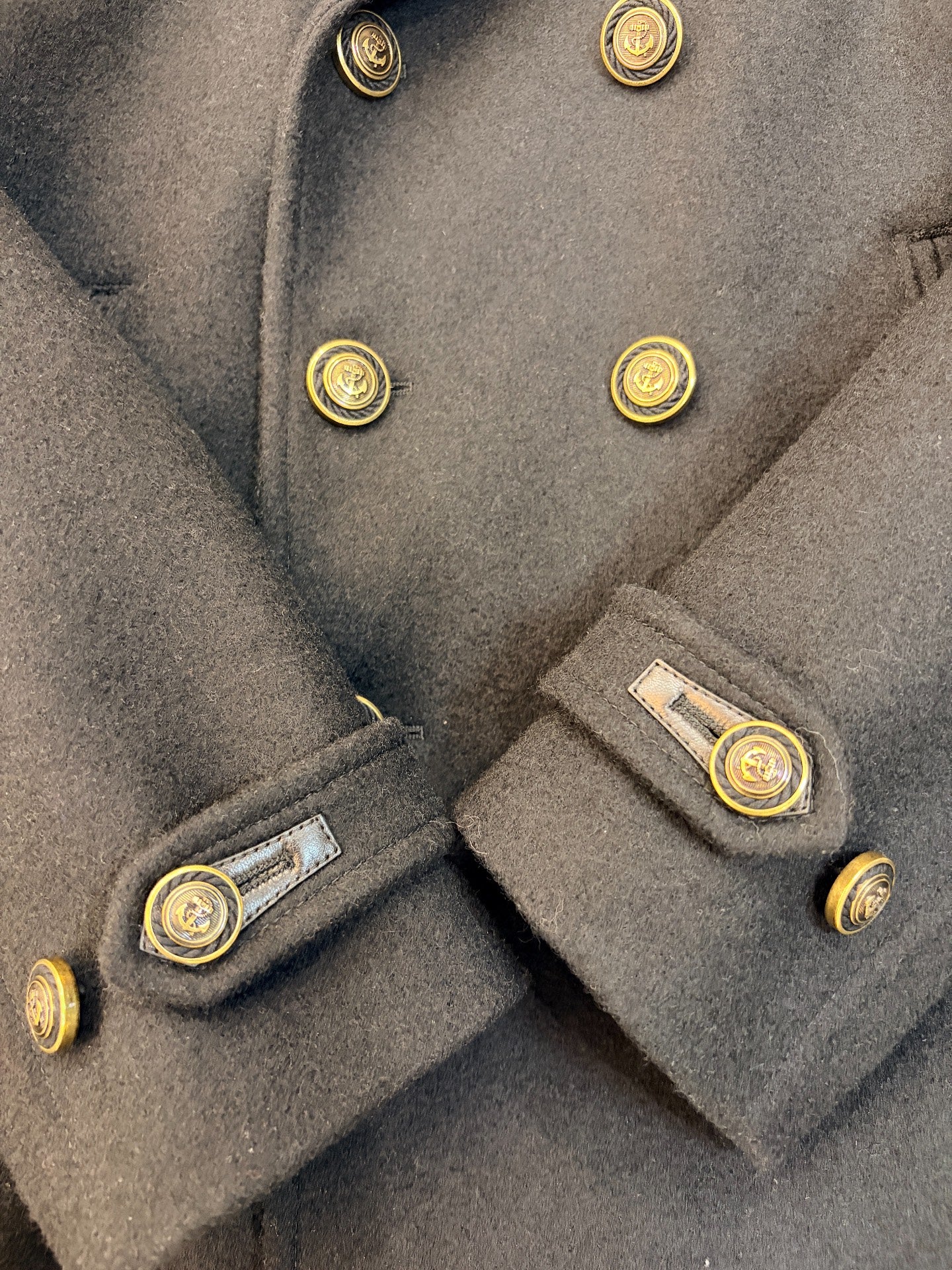Saint Laurent Double-Breasted Gold Button Coat