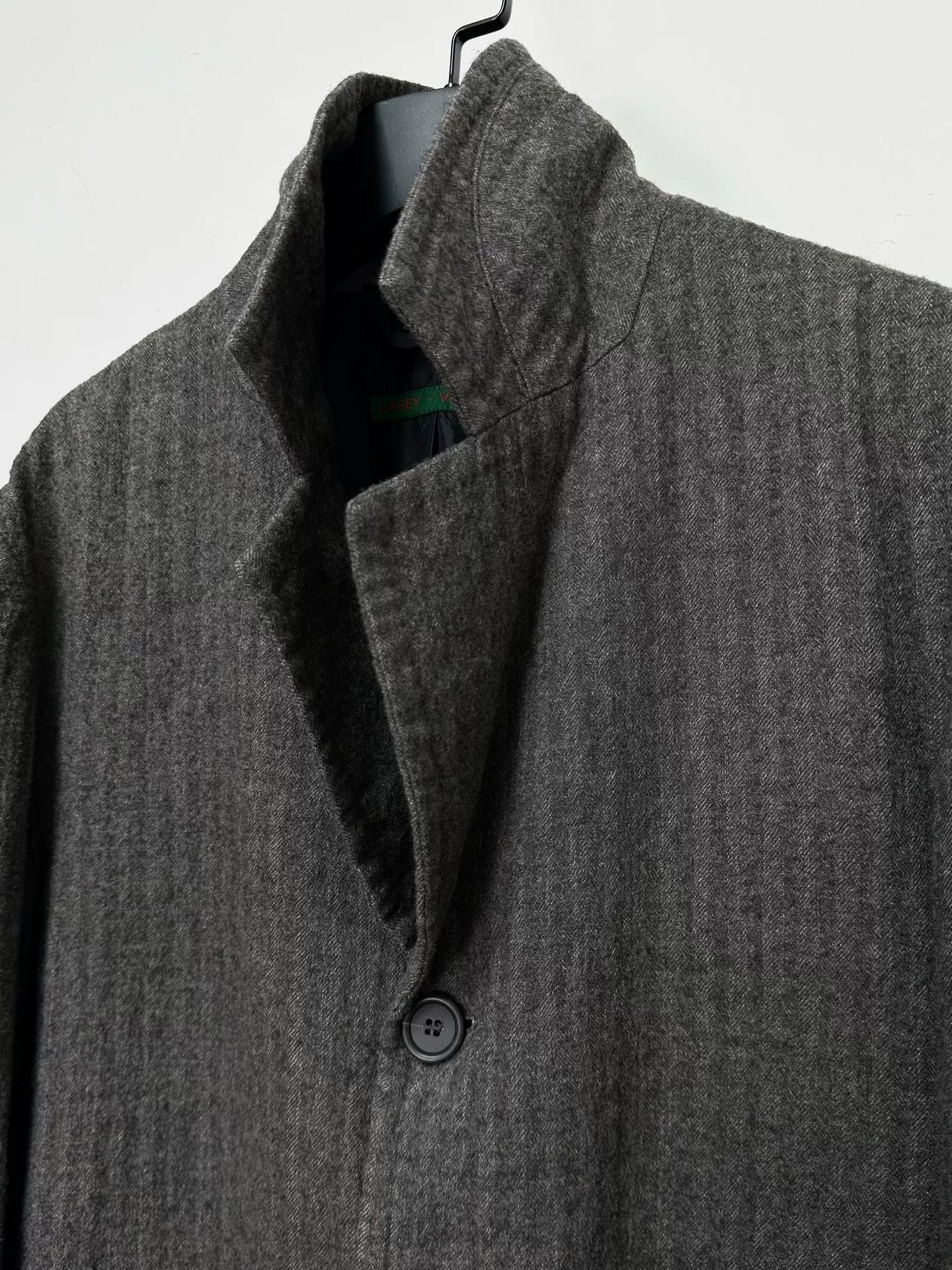 wool blend oversized gray jacket