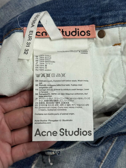 Acne Studios Patchwork Blue Denim Pants