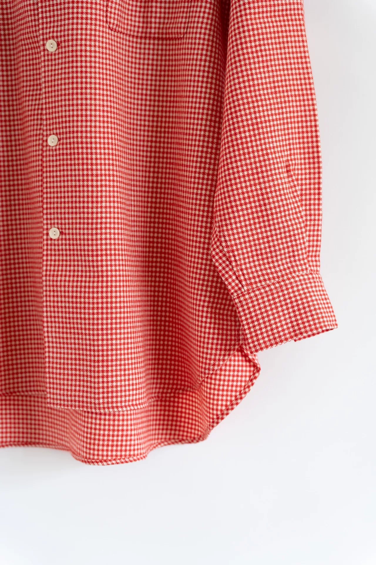 yohji yamamoto red checkered shirt