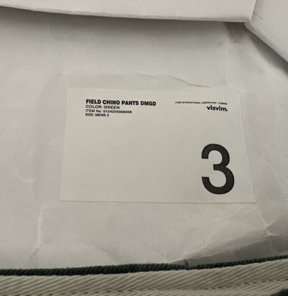 visvim field chino pants green color