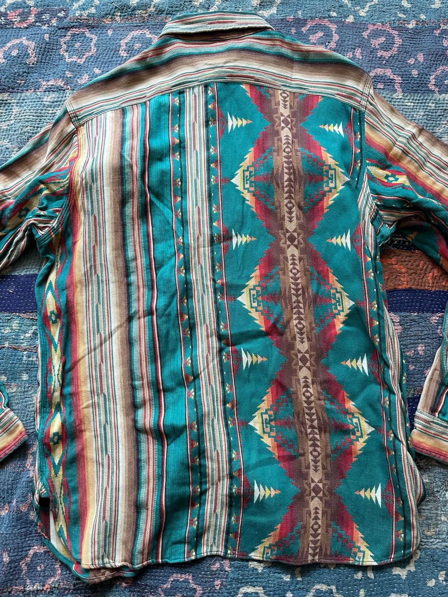 southwestern patterned long sleeve shirt