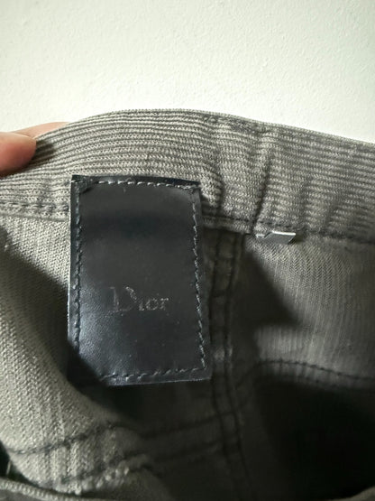 Dior Homme Grey Green Corduroy Pants
