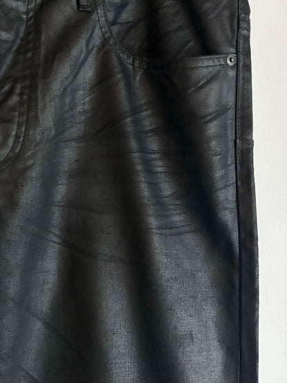 Dior Homme Black Waxed Cotton Pants