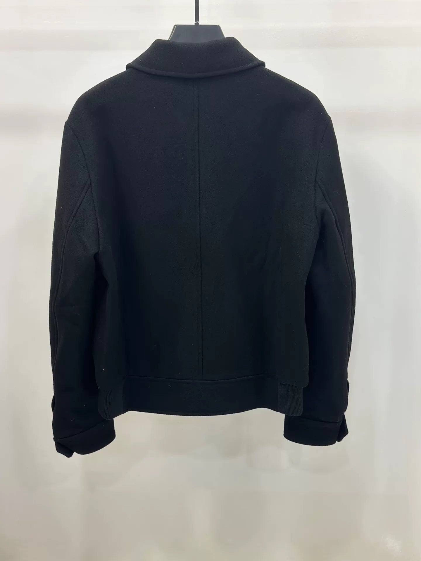 Saint Laurent Black Lambskin Wool Jacket