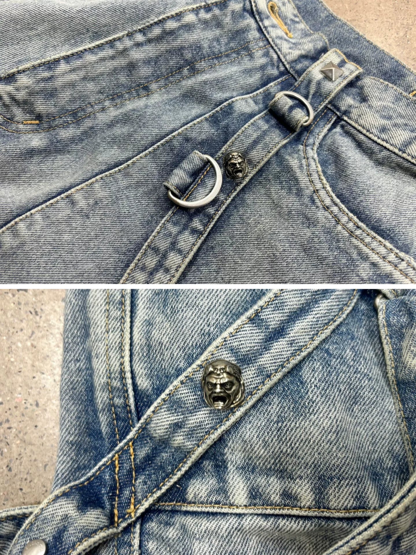 balenciaga raver baggy denim cargo pants