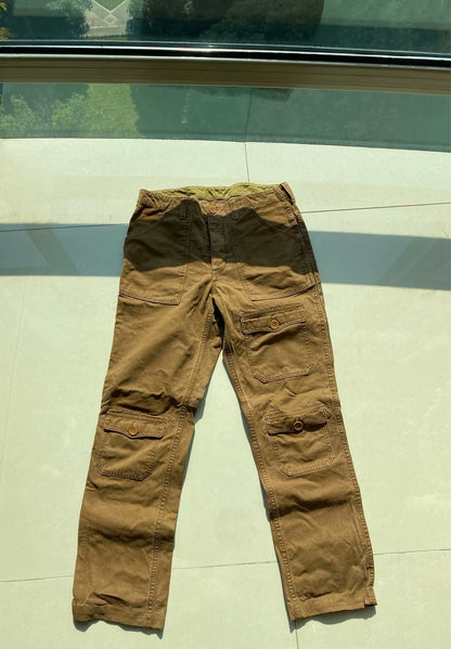 rare freewheelers work pants in caramel color