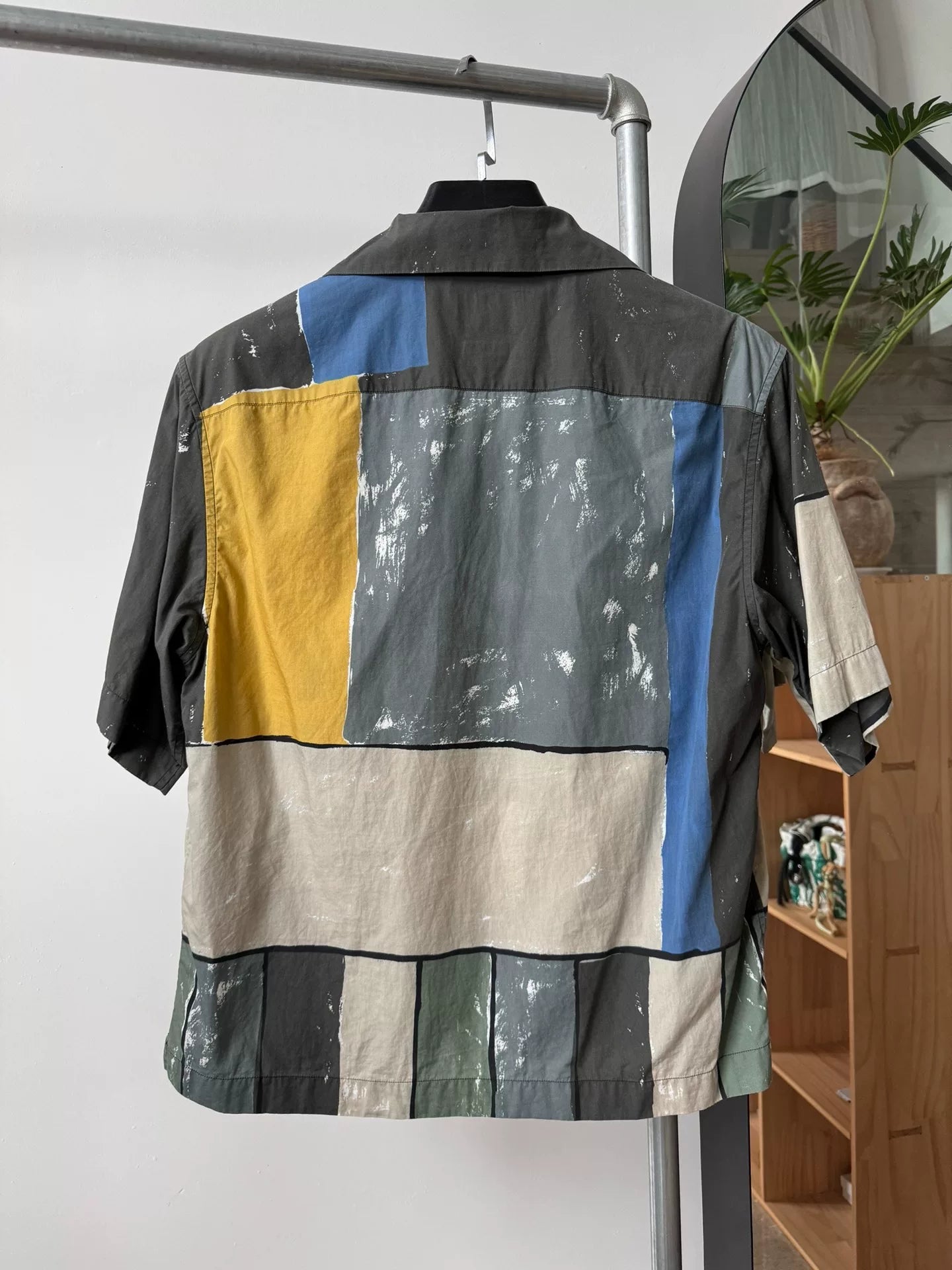 PRADA SS16 Oil Painting Short Sleeve Shirt
