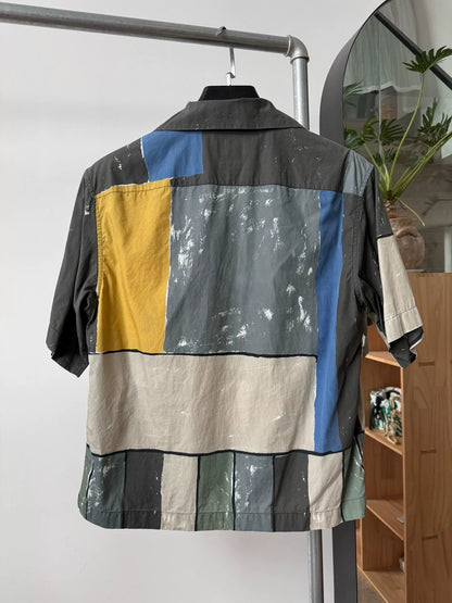 PRADA SS16 Oil Painting Short Sleeve Shirt