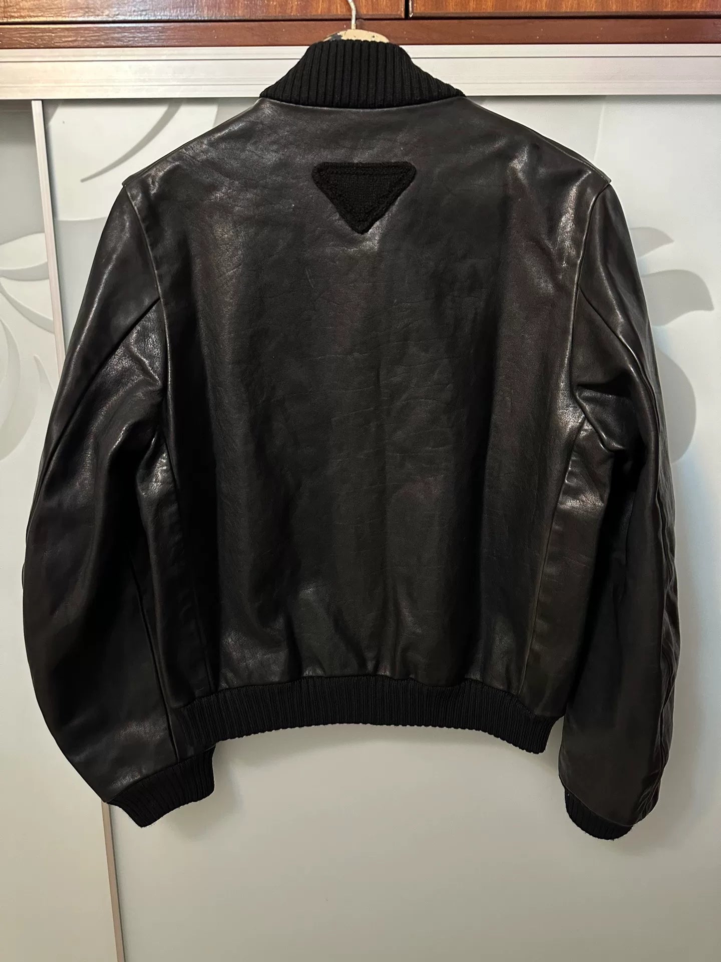 Prada Raf Simons 23SS Leather Bomber Jacket