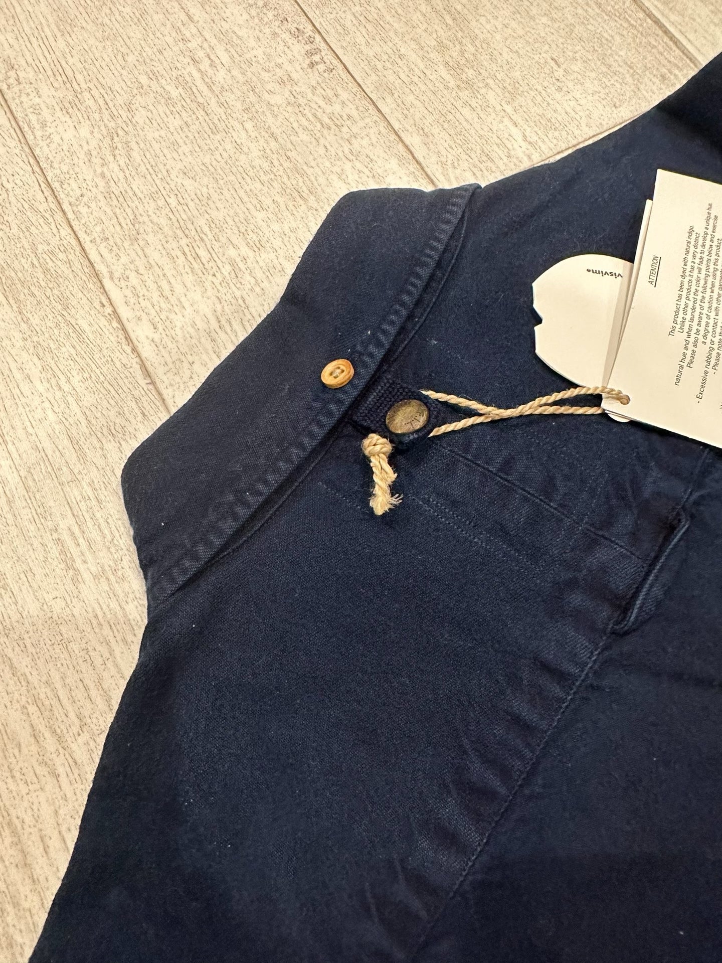 visvim Dark Blue Wooden Button Shirt