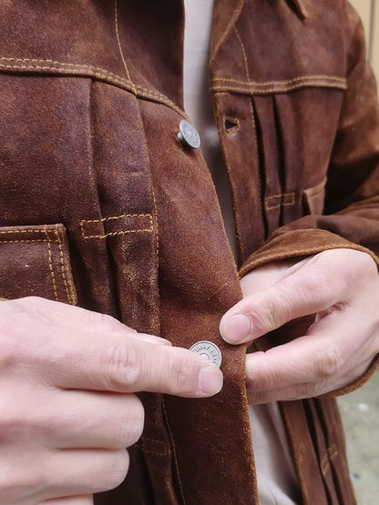 Visvim Brown Suede Button Jacket