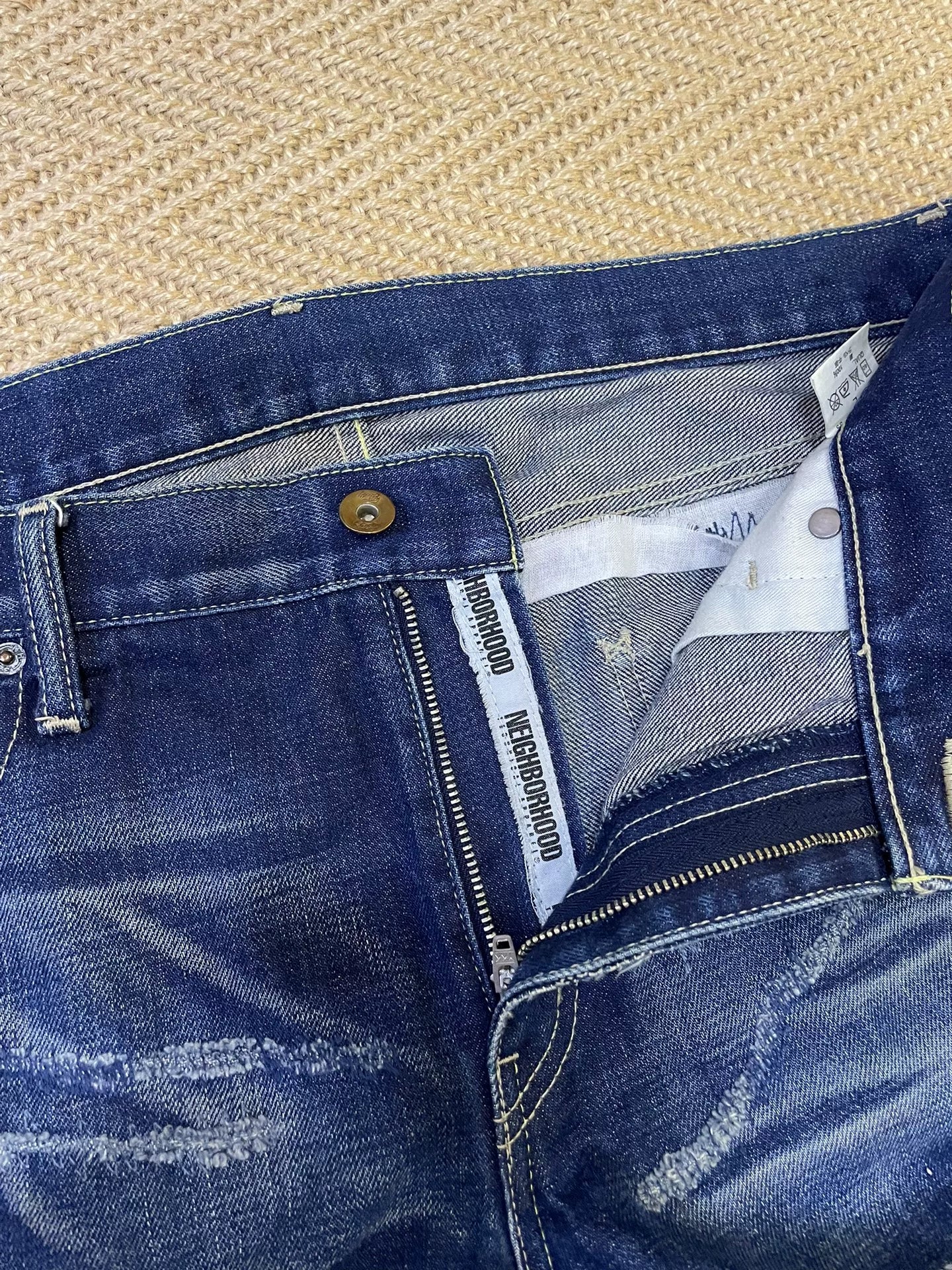 vintage neighborhood distressed denim pants