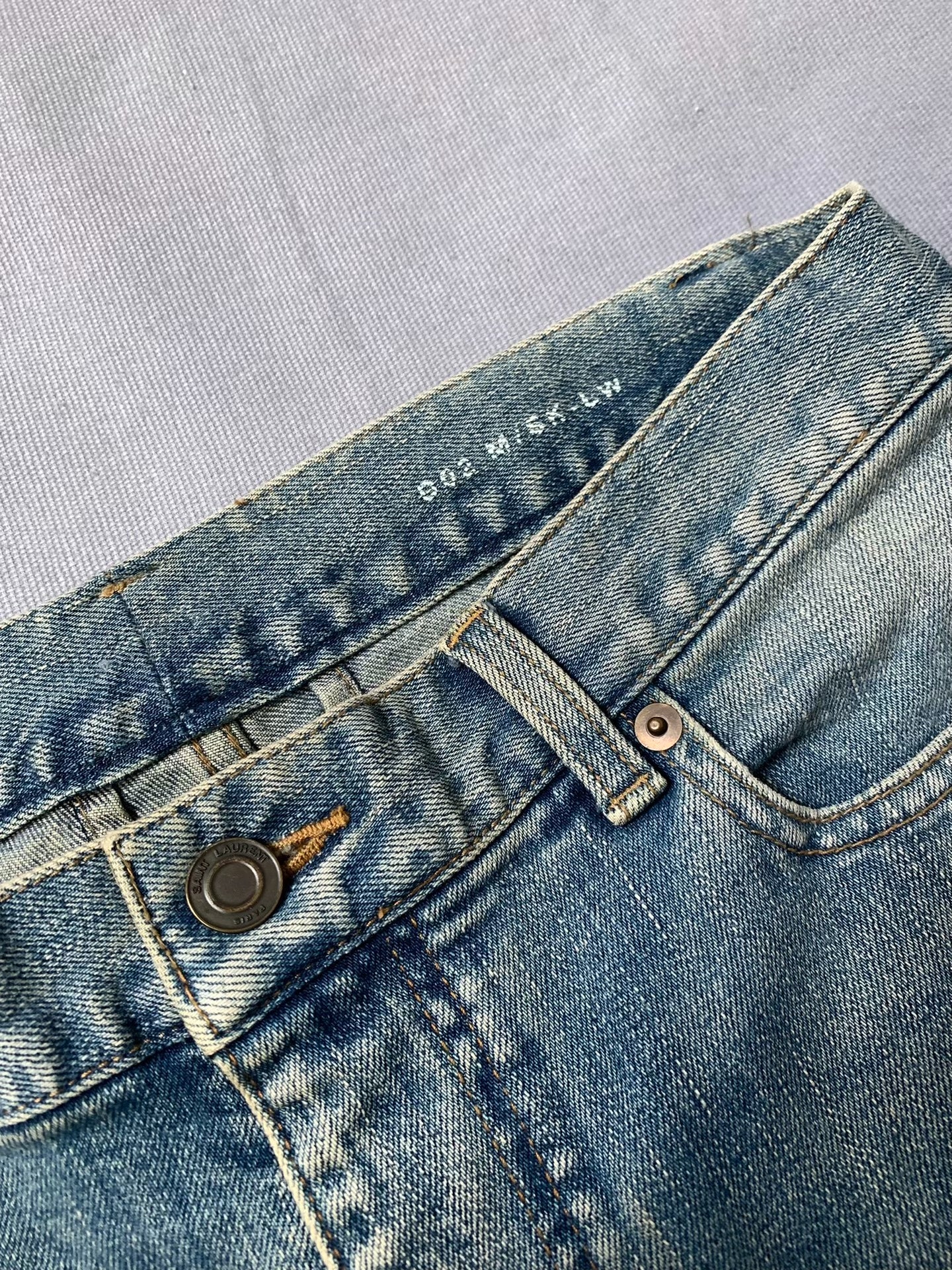 Saint Laurent Distressed Skinny Jeans
