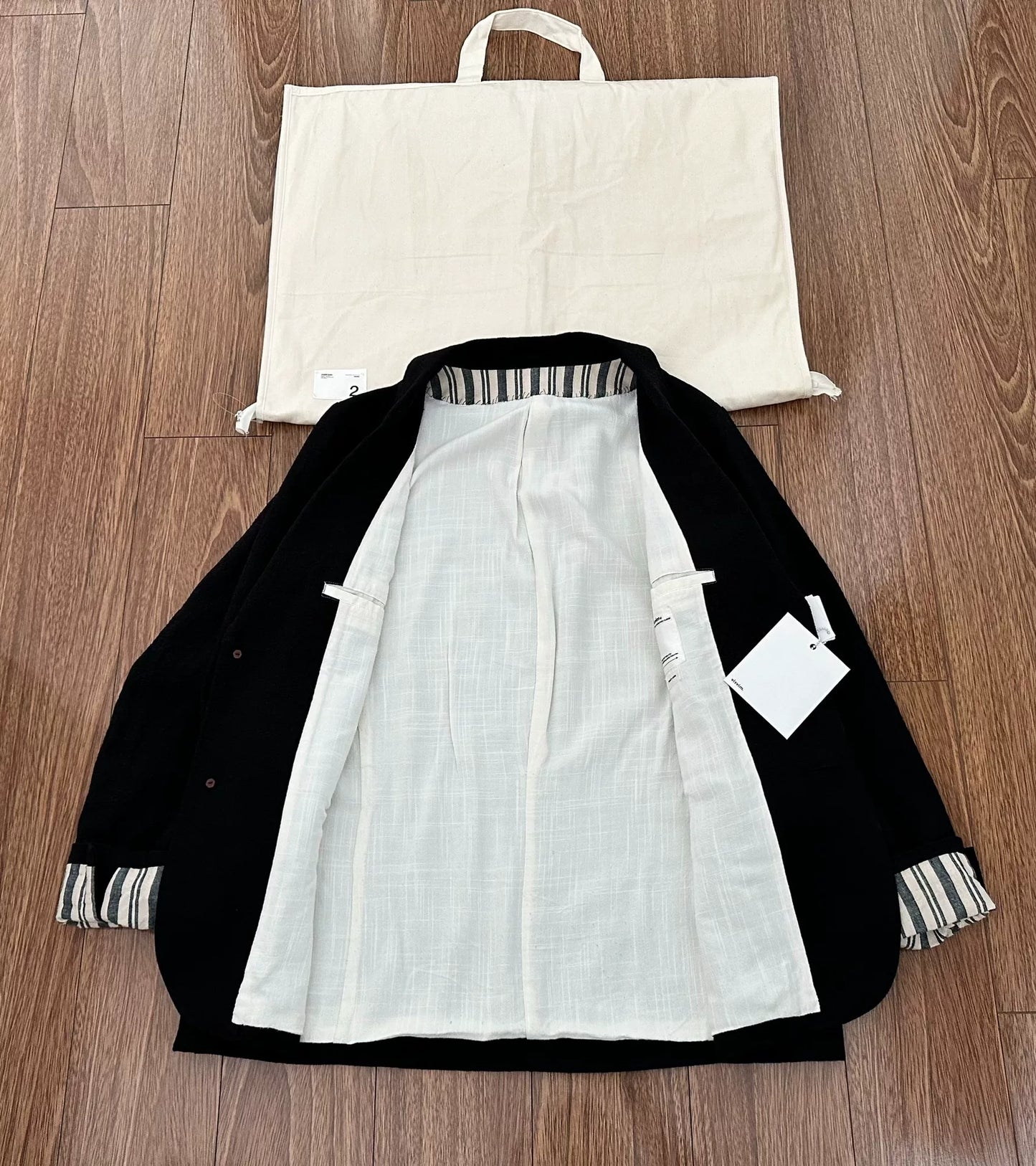 visvim solebury blazer in black wool blend