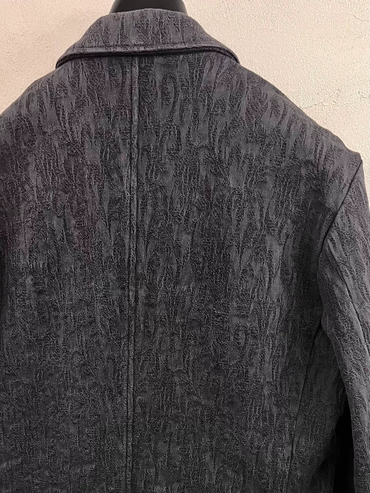 Gray Vintage Fabric Suit Jacket