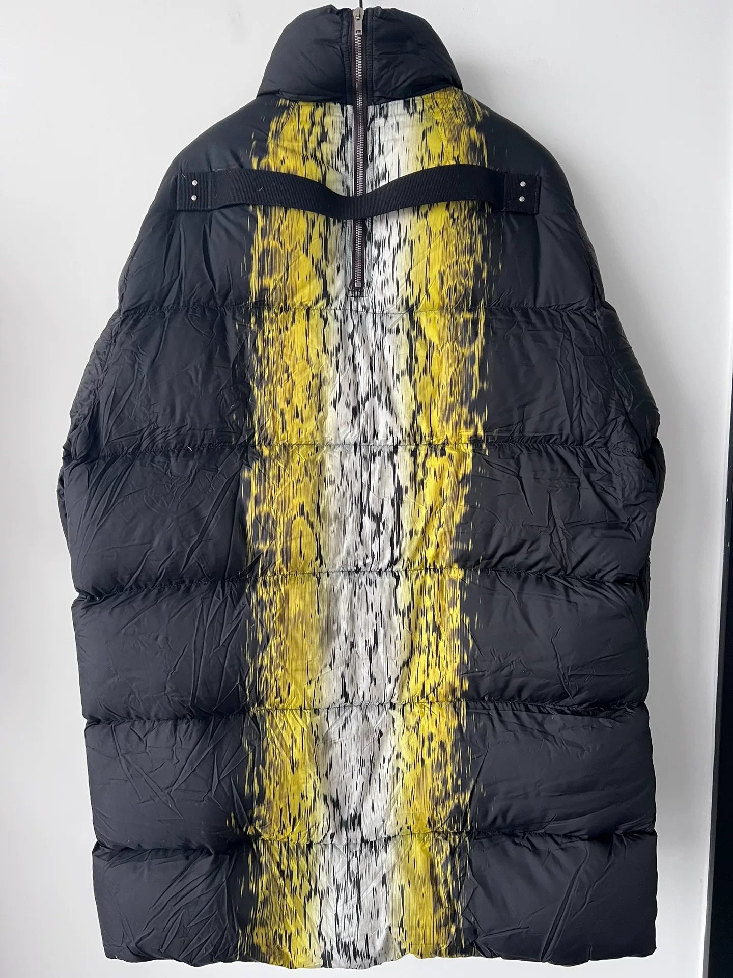 rick owens color-blocked puffer jacket