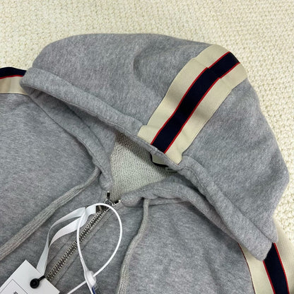 gucci striped logo hooded jacket size M