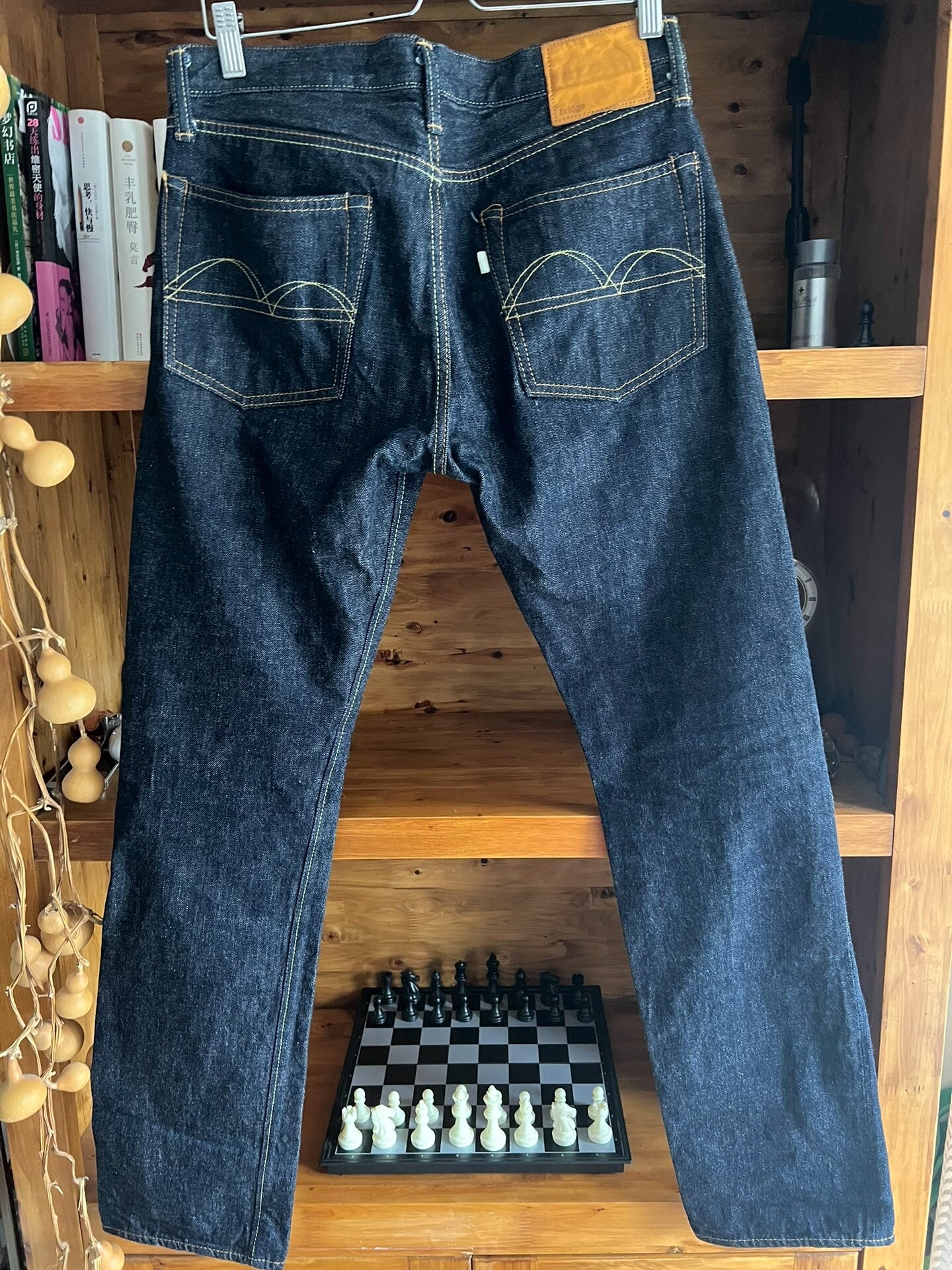 Denim Bridge Straight-Leg High-Waist Jeans