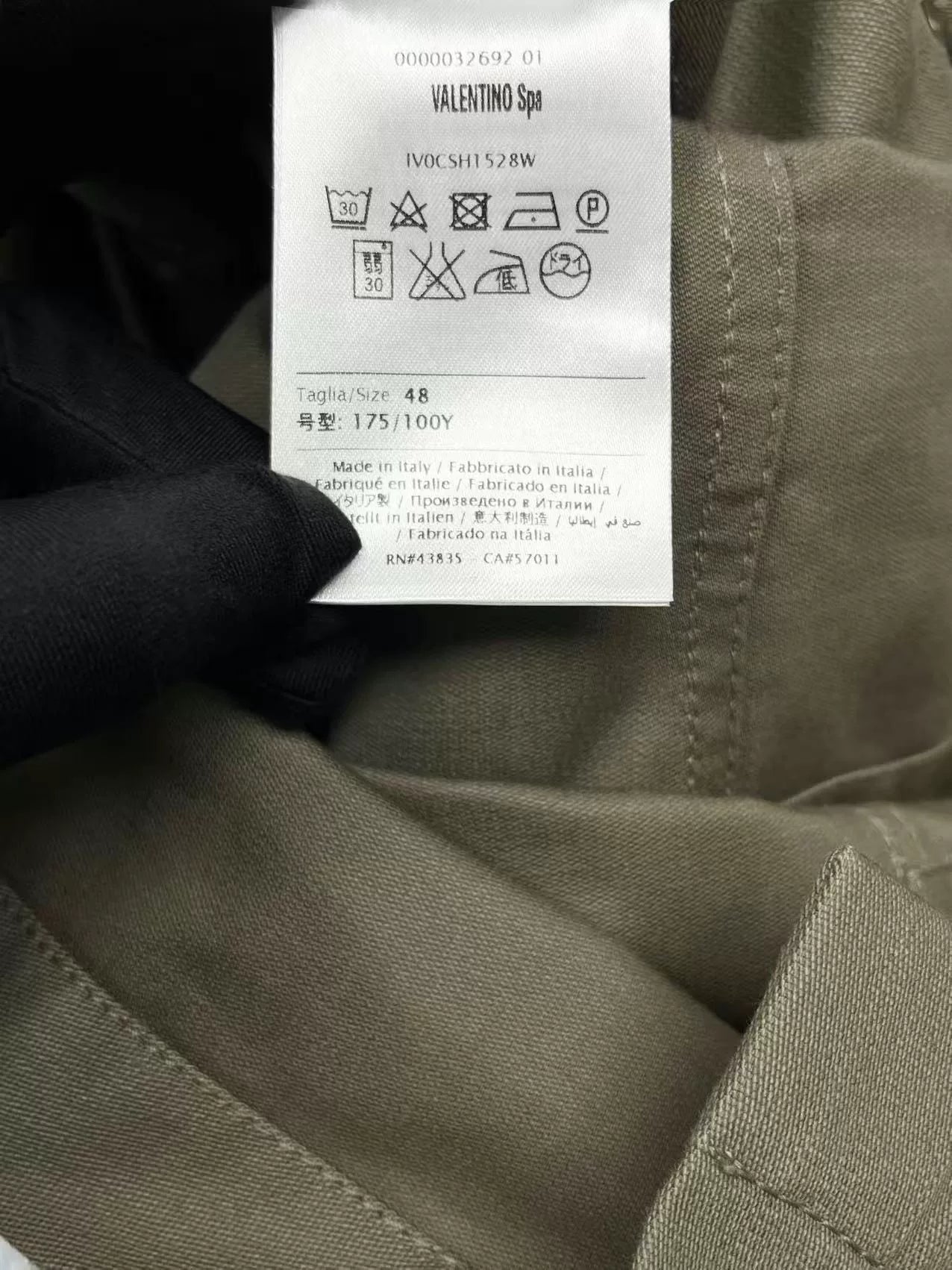 valentino embroidered logo camouflage work jacket