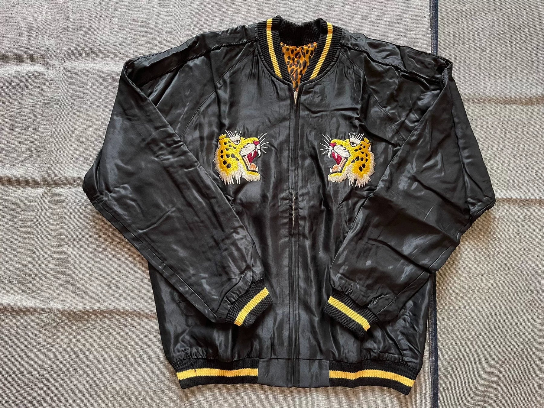 Toyo Beams Leopard Sukajan Embroidery Jacket