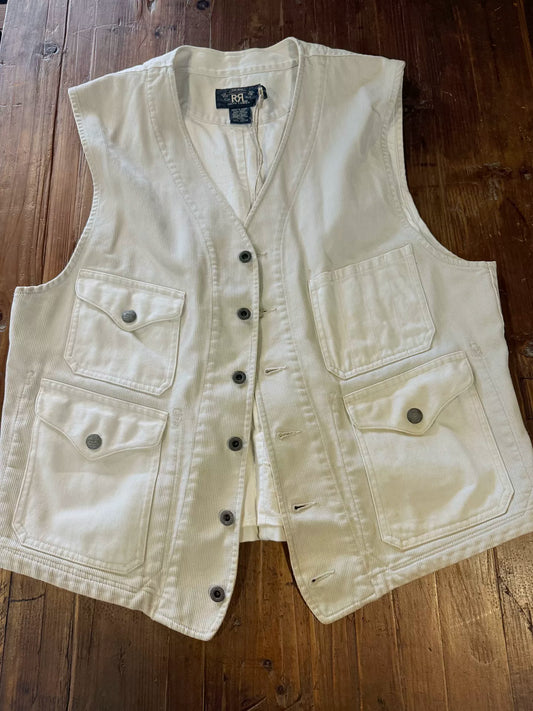 RRL Beige Utility Vest
