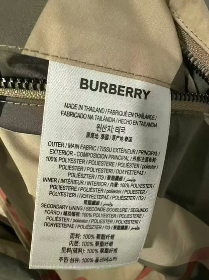 burberry reversible check hooded jacket