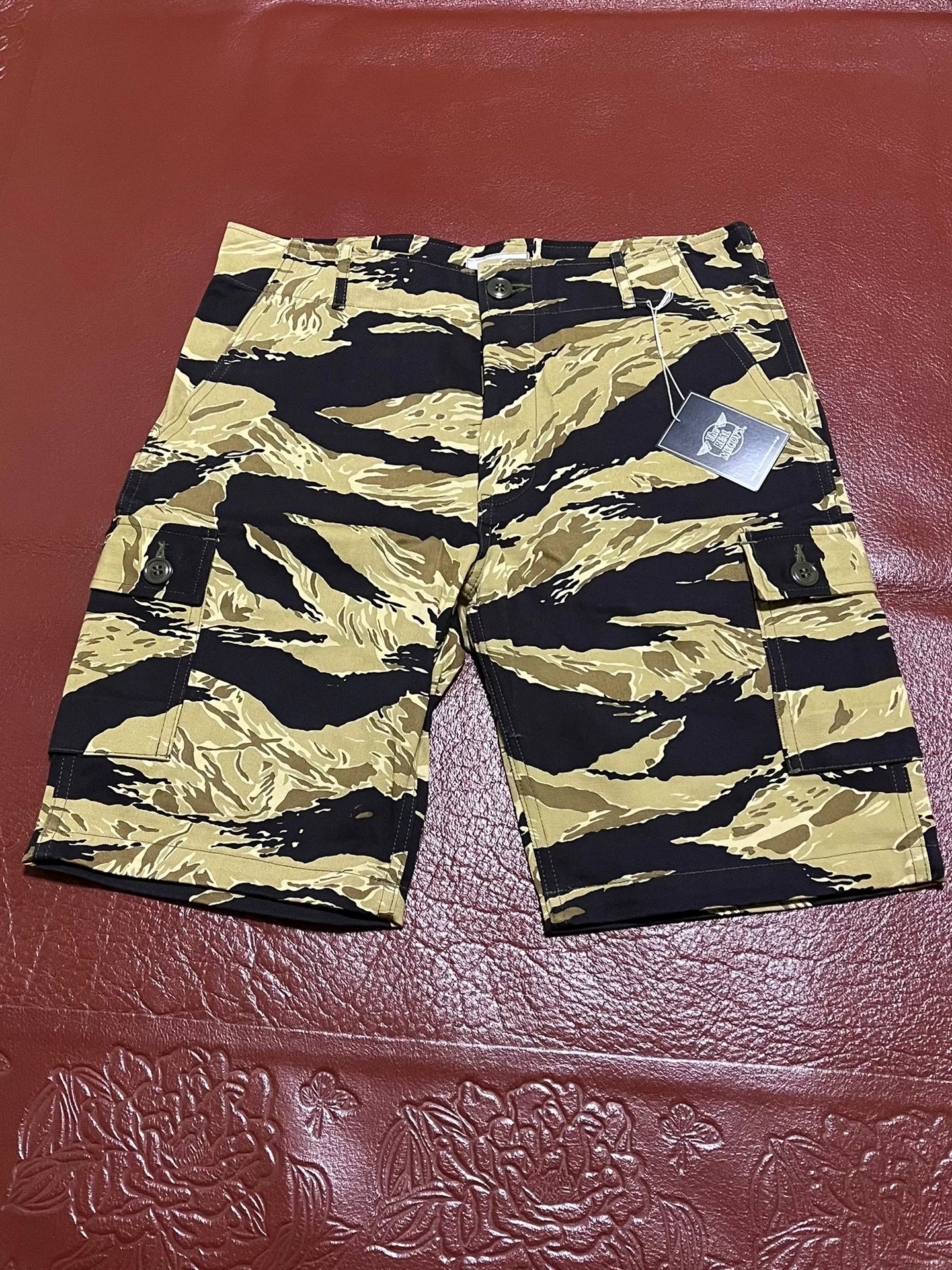 The Real McCoy Tiger Camouflage Gold Shorts