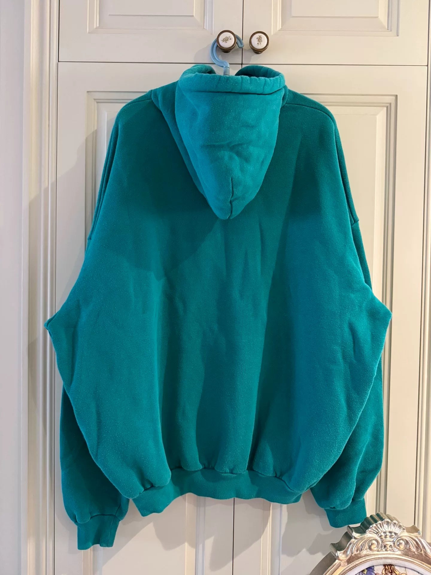 balenciaga double b sweatshirt in turquoise