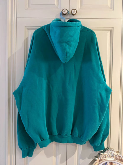 balenciaga double b sweatshirt in turquoise