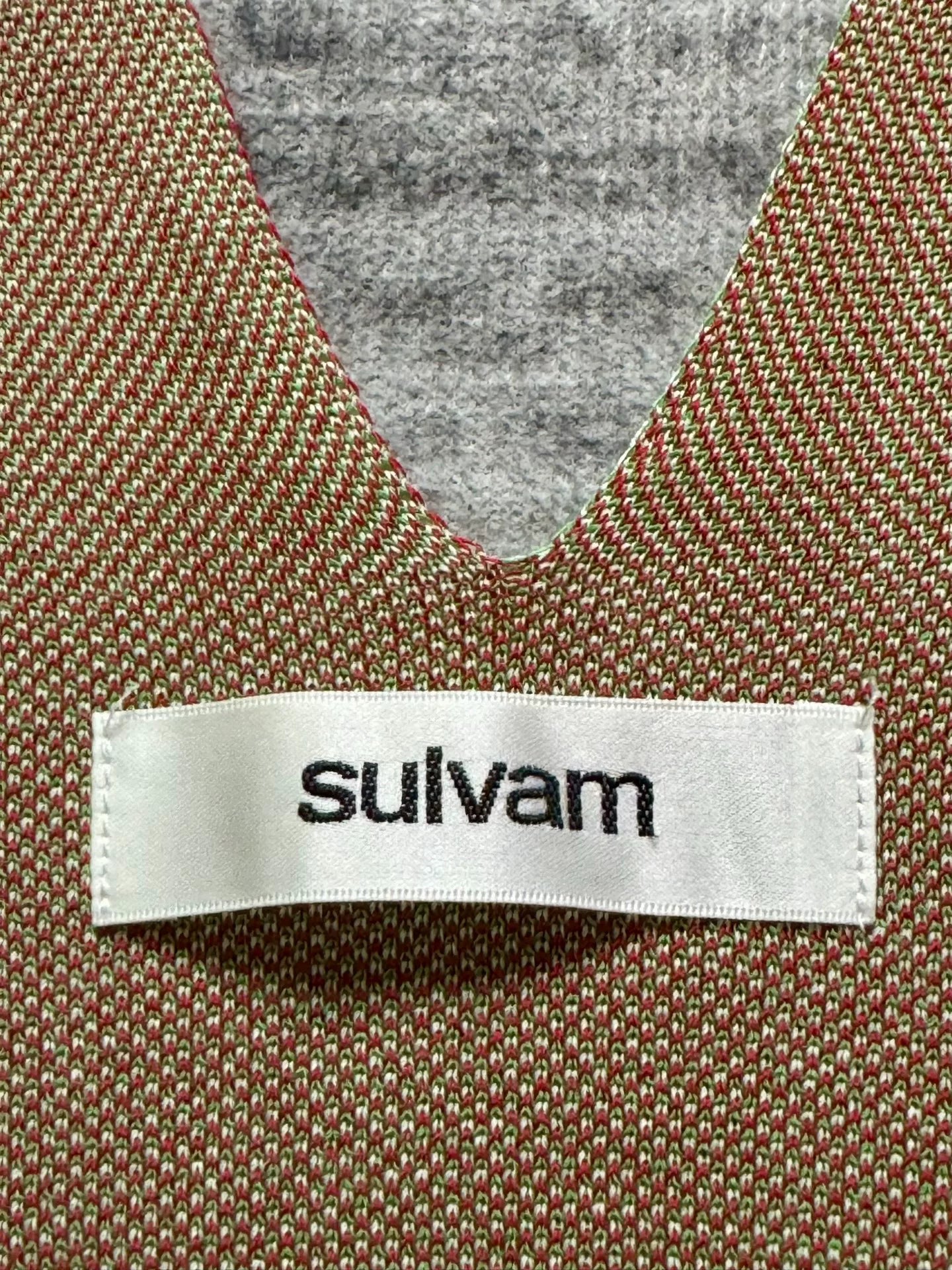 vintage floral knit sleeveless wool vest