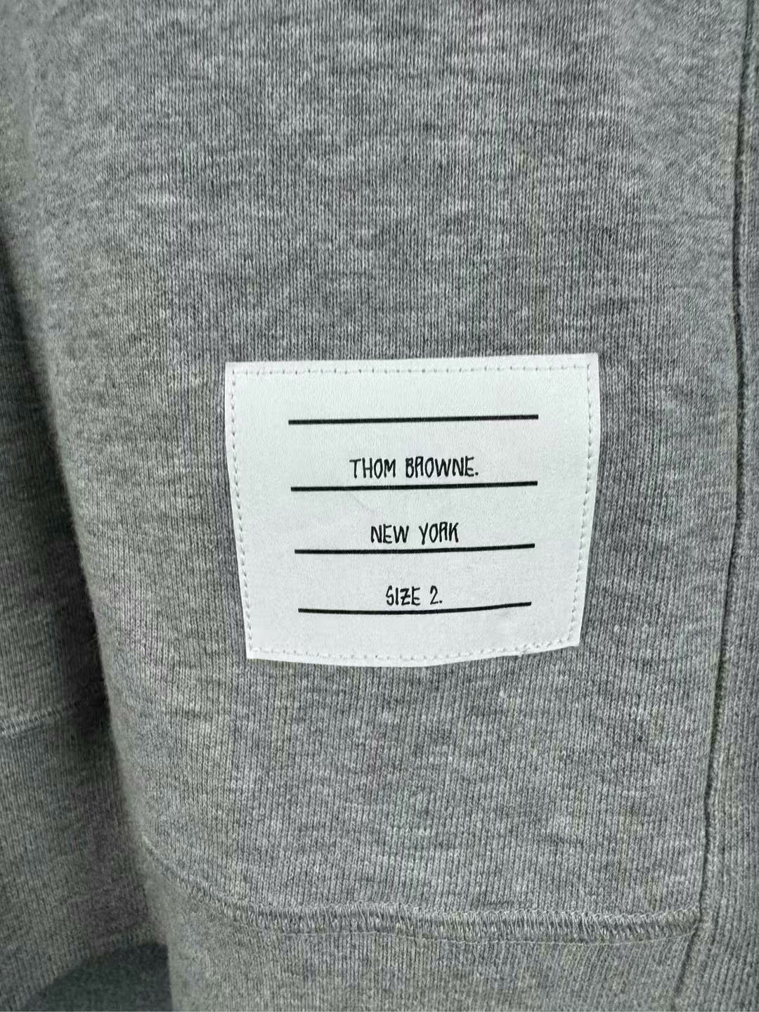 thom browne gray striped knit sweatshirt