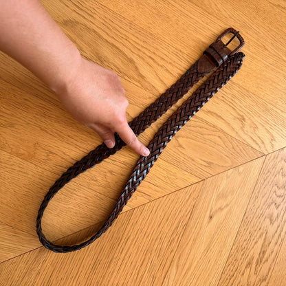 Vintage Handmade Leather Belt from Italy