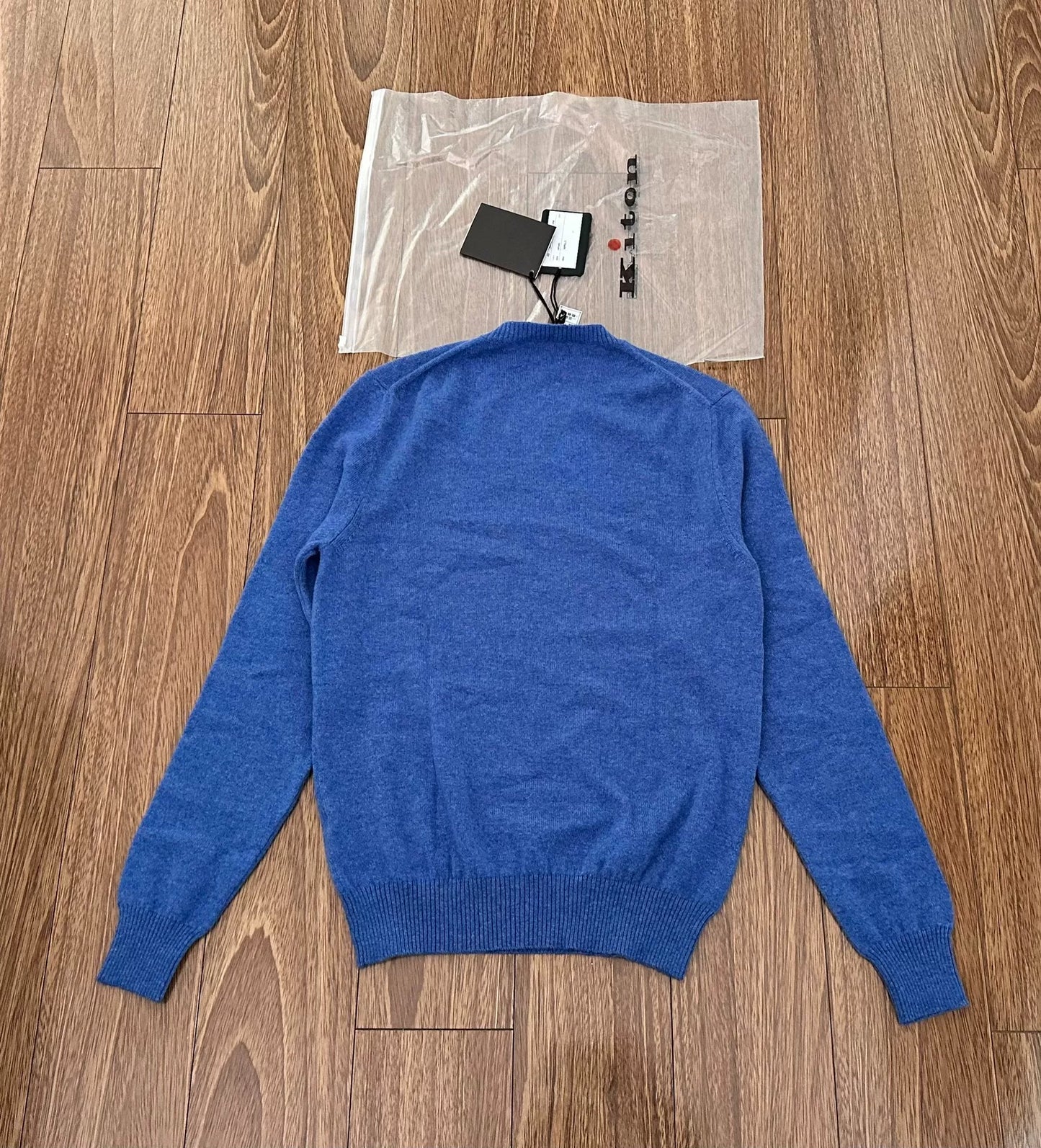 KITON cashmere sweater in blue color