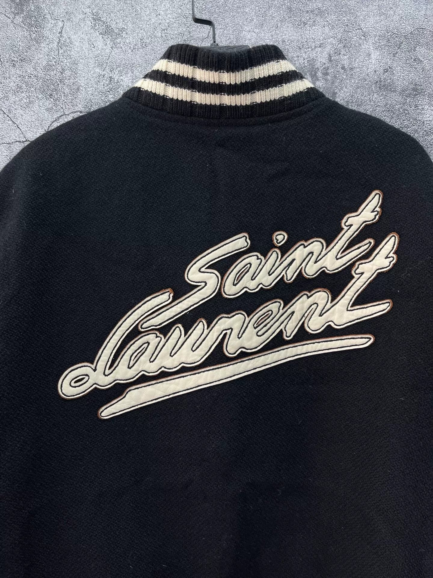 Saint Laurent Back Letter Embroidery Jacket