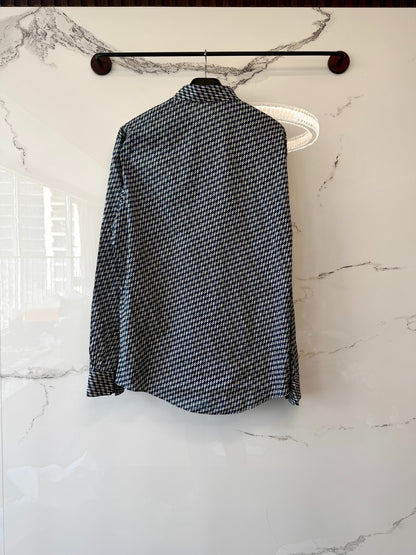 hermes printed long sleeve shirt
